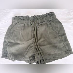 LOFT Olive Green Elastic Waist Shorts